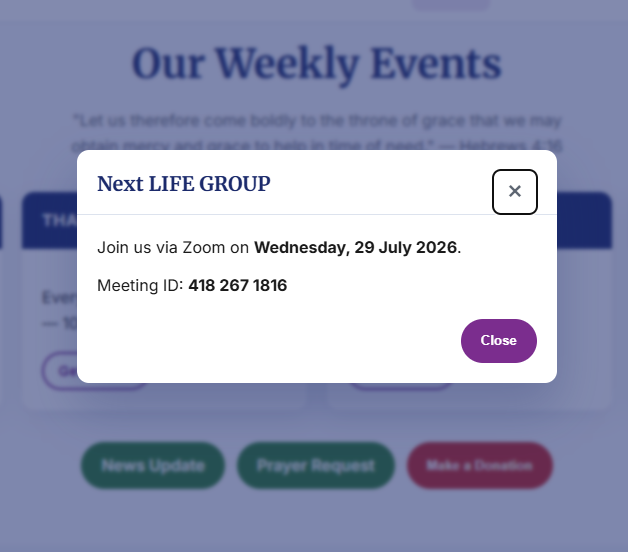 Automated Weekly Activity Schedule